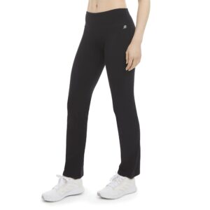 Energy Zone Women's Cotton Stretch Yoga Pant, Deep Black, Medium