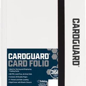 CardGuard Trading Card Pro-Folio, 9-Pocket Side-Loading Pages, Holds 360 Cards, White