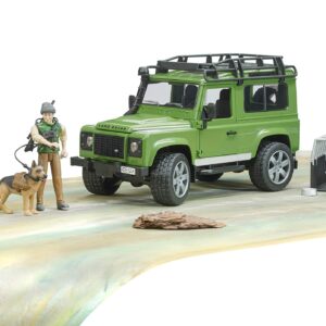 Bruder 02587 Land Rover Defender w/Forester and Dog