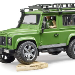 Bruder 02587 Land Rover Defender w/Forester and Dog