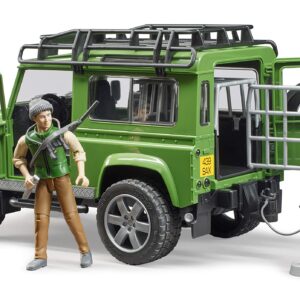 Bruder 02587 Land Rover Defender w/Forester and Dog