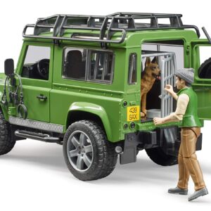 Bruder 02587 Land Rover Defender w/Forester and Dog