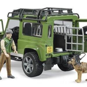 Bruder 02587 Land Rover Defender w/Forester and Dog