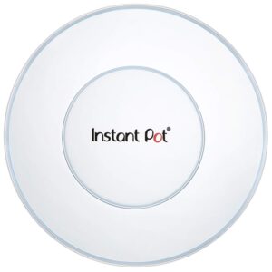 Genuine Instant Pot Tempered Glass Lid, 9 in. (23 cm), 6 Quart, Clear & Instant Pot IP SS Silicone Lid Cover, 6 Quart, Transparent White