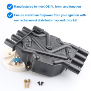 Ignition Distributor Cap and Rotor Kit, Replace D329A 10452459 Compatible with Chevy GMC 5.0 5.7 Vortec 305 350 454-1996-1999 C1500 K1500 Suburban C2500 K2500 Suburban, 1996-2000 Tahoe Yukon, More