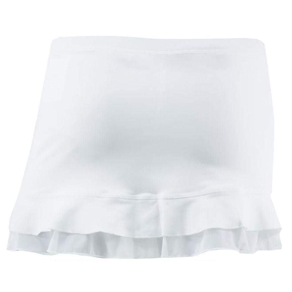 SOFIBELLA UV Colors Ruffle 11in Girls Tennis Skirt - White/L