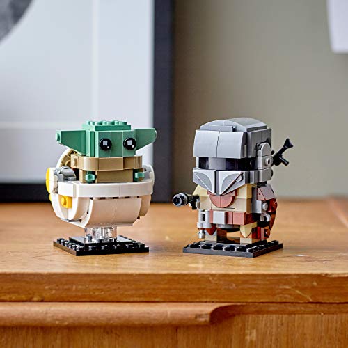 LEGO BrickHeadz Star Wars The Mandalorian & The Child 75317 'Baby Yoda' Building Toy, Collectible Model Figures Set, Gift Idea for Teens