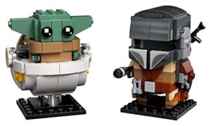 LEGO BrickHeadz Star Wars The Mandalorian & The Child 75317 'Baby Yoda' Building Toy, Collectible Model Figures Set, Gift Idea for Teens