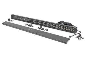 rough country 50" black series dual row cree led light bar | white drl - 70950bd