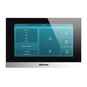 akuvox c315w-s indoor sip monitor android version 7" capacitive touch screen wifi installation bracket included silver