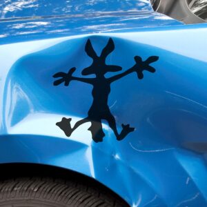 Cartoon Coyote Splat Hitting Wall - Car - Laptop - Decal - Sticker