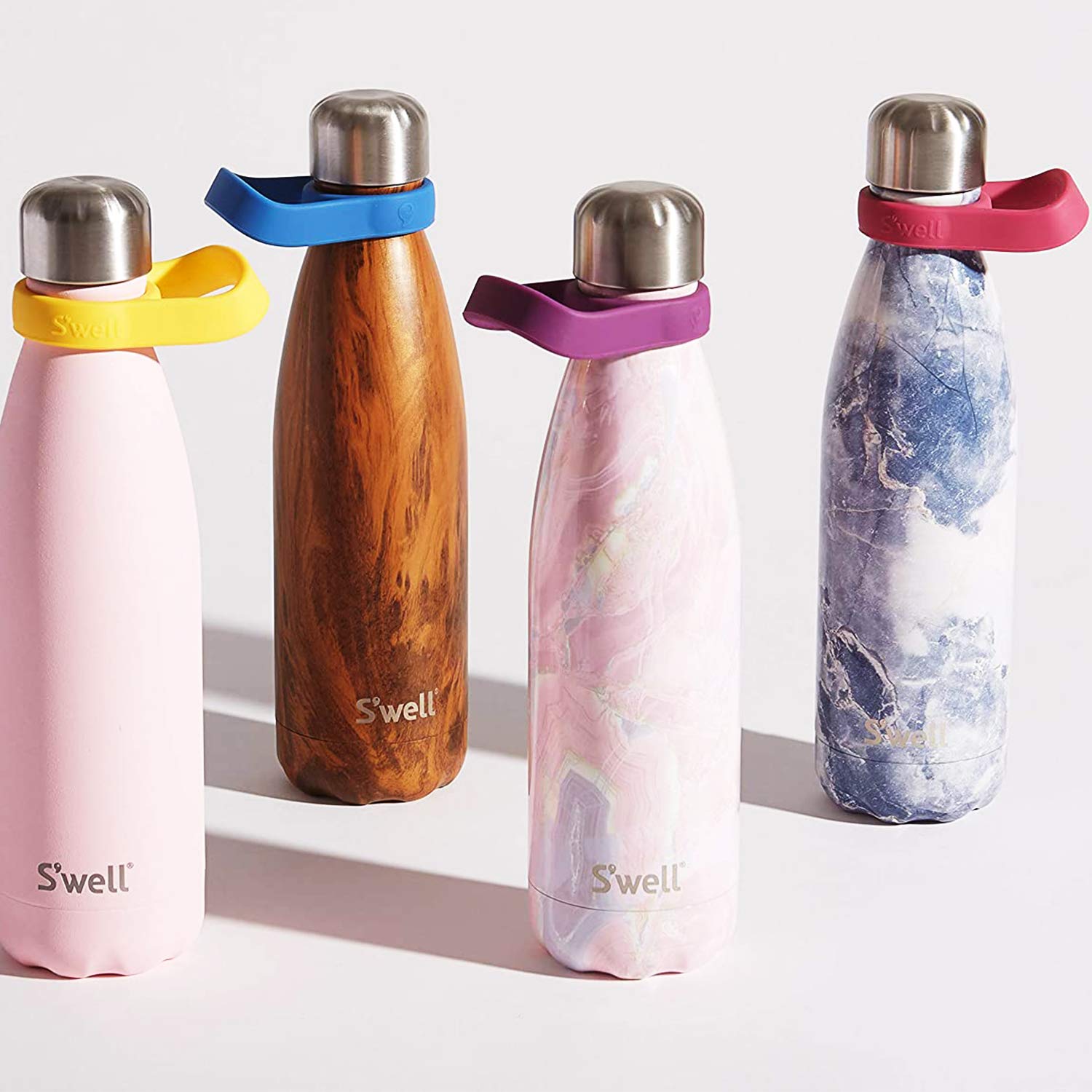 S'well Bottle Handle, Fits 9oz, 17oz, and 25oz Original Bottles, Blue, Comfortable Carrying On The Go, Flexible Silicone Grip, BPA Free