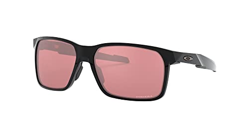 Oakley Men's OO9460 Portal X Rectangular Sunglasses, Polished Black/Prizm Dark Golf, 59 mm