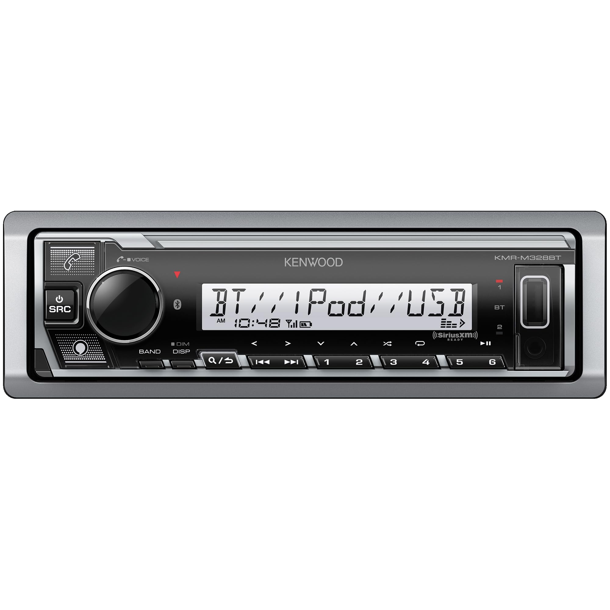 Kenwood KMR-M328BT Marine Digital Media Receiver with Alexa and Built in Bluetooth (Does NOT Play Cd's)