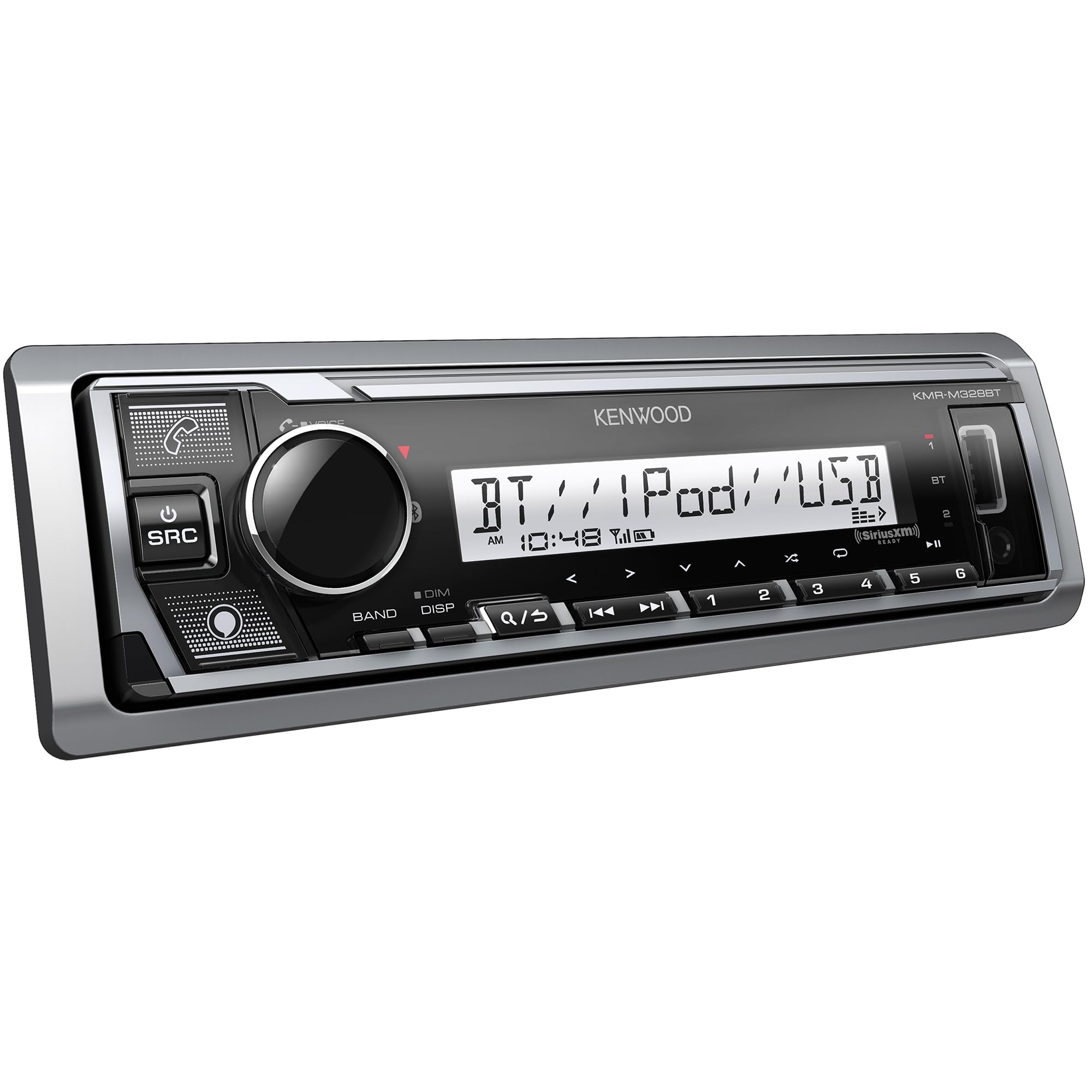 Kenwood KMR-M328BT Marine Digital Media Receiver with Alexa and Built in Bluetooth (Does NOT Play Cd's)