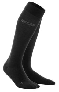 cep allday merino tall compression socks, anthracite, men, iv