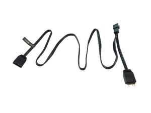 phanteks 3 pin digital rgb led (ph-cb-drgb3p_mb) 600mm extension adapter cable for motherboard - black