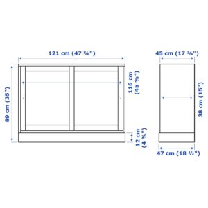 Ikea Havsta Cabinet with Base White 703.886.20