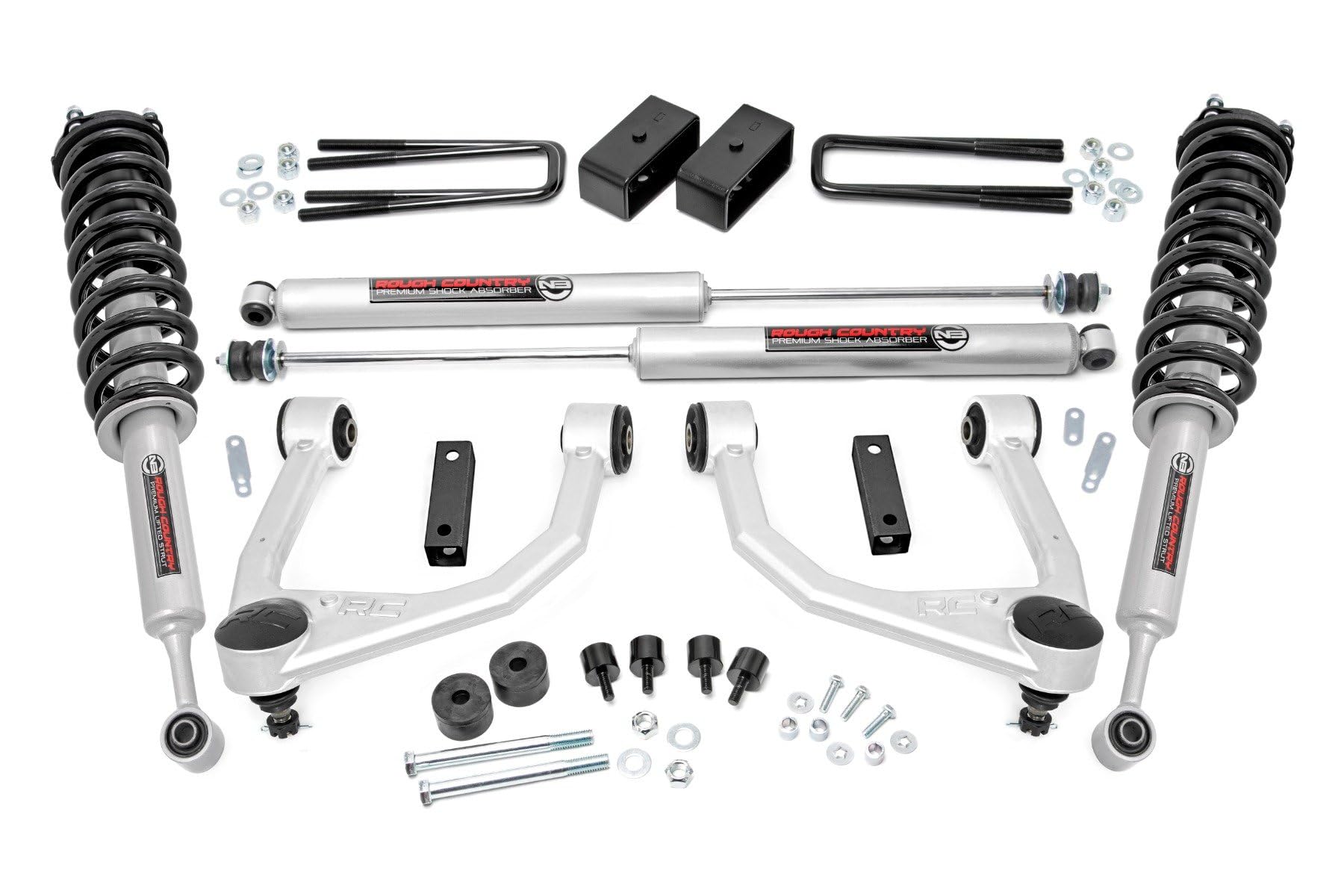 Rough Country 3.5" Lift Kit w/N3 Struts for 2007-2021 Toyota Tundra - 76831