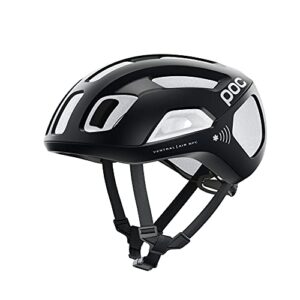 poc, ventral air spin nfc bike helmet for road cycling, uranium black/hydrogen white, large