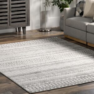 nuLOOM Catherina Transitional Geometric Area Rug, 9x12, Grey