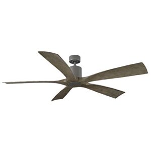 modern forms fr-w1811-70-gh/wg aviator indoor or outdoor smart home ceiling fan with wall control, 70in blade span, graphi...