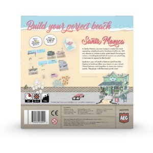 Alderac Entertainment Group (AEG) Santa Monica Board Game, Build Your Beachfront, Attract Tourists, City-Building, Ages 10+, 1-4 Players, 30-45 Min, Alderac Entertainment Group (AEG)