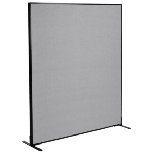 global industrial 60-1/4"w x 72" h freestanding office partition panel, gray