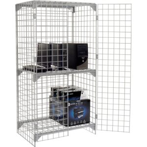 Global Industrial Wire Mesh Security Cage, 36 x 24 x 72