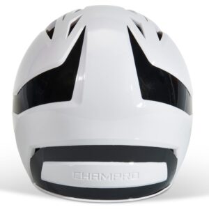 CHAMPRO womens Rise Pro Fastpitch HX Softball Batting Helmet with Facemask, White, Black, Large US