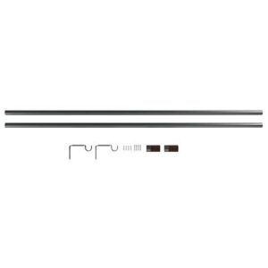 Umbra Blok Modern 1 Curtain Rod, Includes 2 Matching Finials, Brackets & Hardware, 36 to 72-Inch, Gunmetal