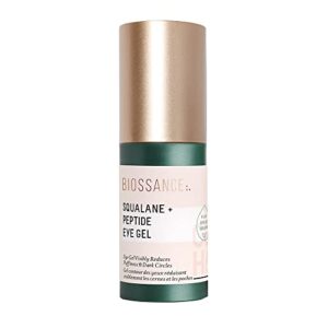 biossance squalane + peptide eye gel. reduce dark circles and puffiness, improve fine lines and hydrate with niacinamide and peptides (0.5 ounces)