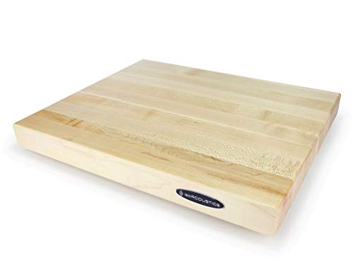 IsoAcoustics Delos Turntable Isolation Butcher Block Series: 1815M1 (18" W x 15" D x 1.75" H) Maple