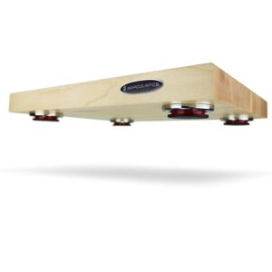 IsoAcoustics Delos Turntable Isolation Butcher Block Series: 1815M1 (18" W x 15" D x 1.75" H) Maple