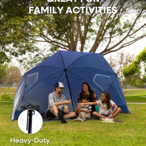 Sport-Brella Premiere XL UPF 50+ Umbrella Shelter for Sun and Rain Protection (9-Foot, Blue)