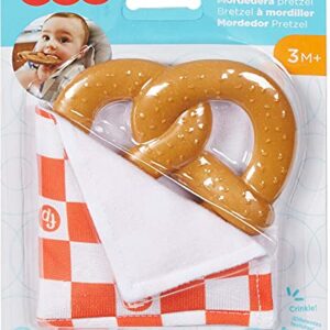 Fisher-Price Pretzel Teether, Pretend food BPA-free Infant Teething Toy with Crinkle for Babies ages 3 months and Older, Multi