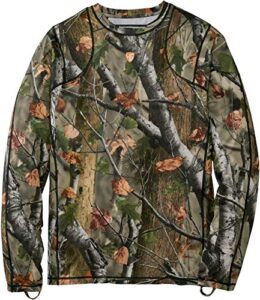 legendary whitetails men's huntguard padded base layer long sleeve shirt, big game 360, large