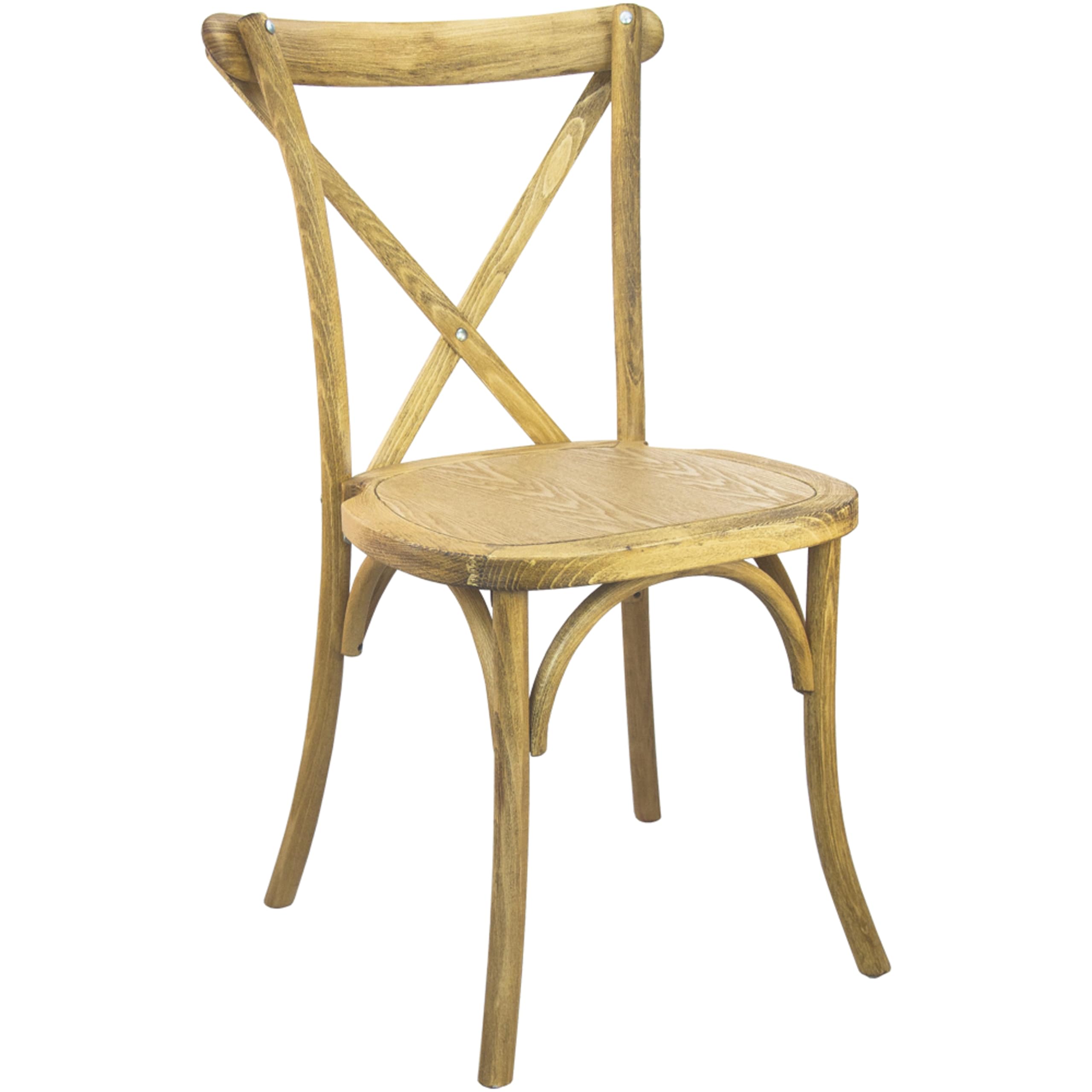 Flash Furniture 2-pack Advantage Hand Scraped Natural X-Back Chair