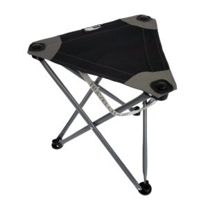 travel chair big slacker stool, portable tripod chair for outdoor adventures, folding travel stool, black