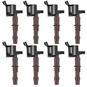 Micro Set of 8 Brown Boot Ignition Coil Pack Compatible with Ford Lincoln Expedition F450 F550 Super Duty Navigator 4.6L 5.4L 6.8L Replacement for 8L3Z-12029-A C1659 DG521