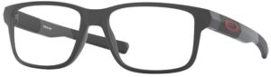 oakley oy8007 field day square prescription eyewear frames, satin black/demo lens, 50 mm