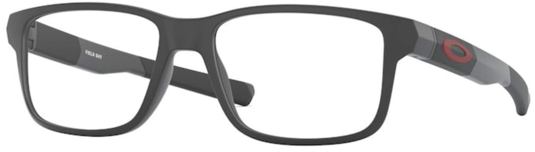 Oakley OY8007 Field Day Square Prescription Eyewear Frames, Satin Black/Demo Lens, 50 mm