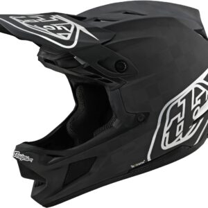 Troy Lee Designs D4 Carbon Full Face Mountain Bike Helmet for Max Ventilation Lightweight MIPS EPP EPS Racing Downhill DH BMX MTB - Adult Men Women - Black/Silver, Medium