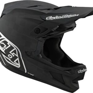 Troy Lee Designs D4 Carbon Full Face Mountain Bike Helmet for Max Ventilation Lightweight MIPS EPP EPS Racing Downhill DH BMX MTB - Adult Men Women - Black/Silver, Medium