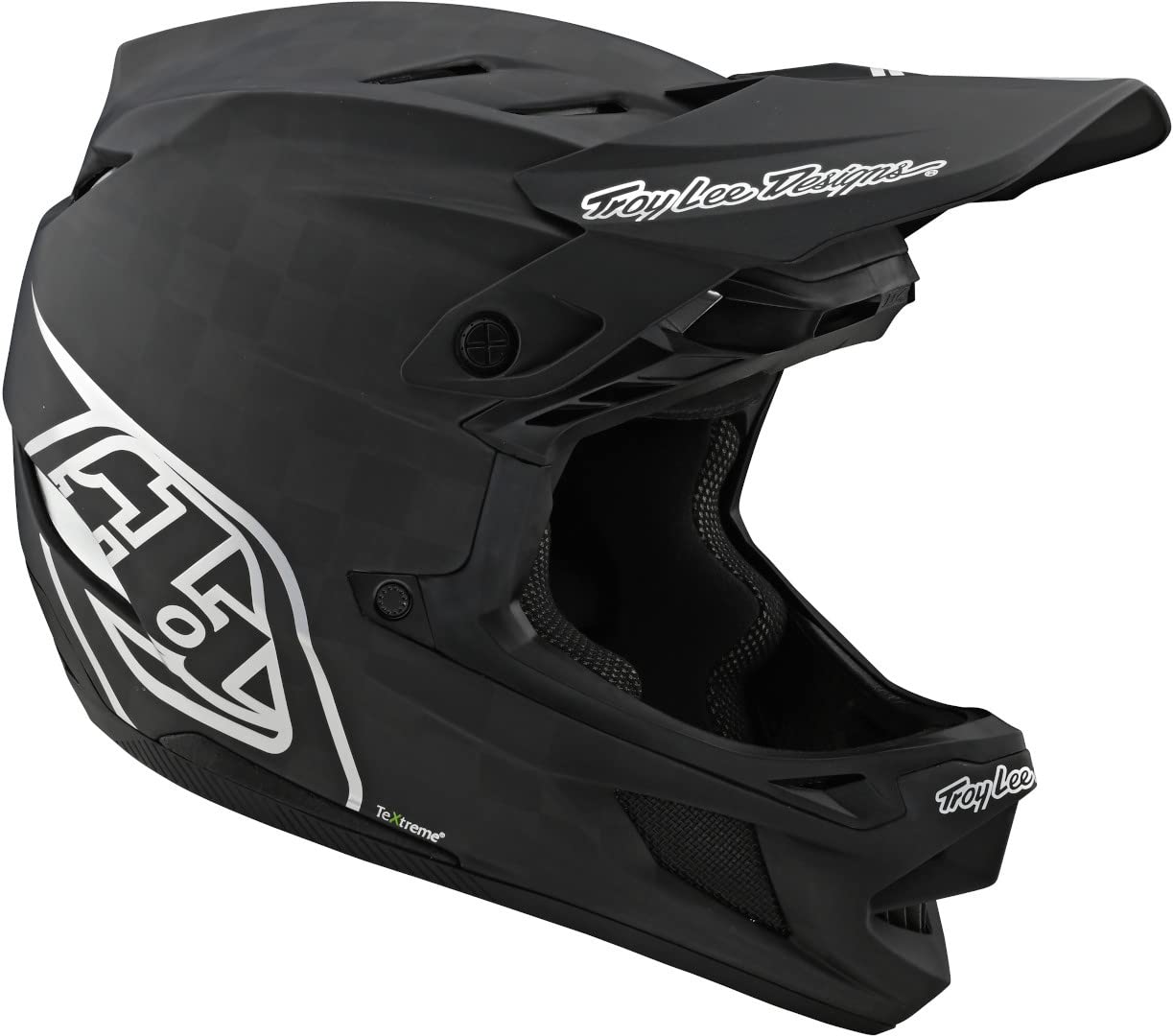 Troy Lee Designs D4 Carbon Full Face Mountain Bike Helmet for Max Ventilation Lightweight MIPS EPP EPS Racing Downhill DH BMX MTB - Adult Men Women - Black/Silver, Medium