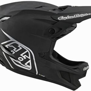 Troy Lee Designs D4 Carbon Full Face Mountain Bike Helmet for Max Ventilation Lightweight MIPS EPP EPS Racing Downhill DH BMX MTB - Adult Men Women - Black/Silver, Medium