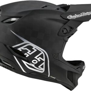 Troy Lee Designs D4 Carbon Full Face Mountain Bike Helmet for Max Ventilation Lightweight MIPS EPP EPS Racing Downhill DH BMX MTB - Adult Men Women - Black/Silver, Medium