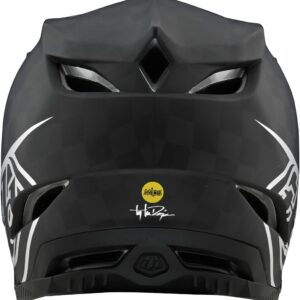 Troy Lee Designs D4 Carbon Full Face Mountain Bike Helmet for Max Ventilation Lightweight MIPS EPP EPS Racing Downhill DH BMX MTB - Adult Men Women - Black/Silver, Medium