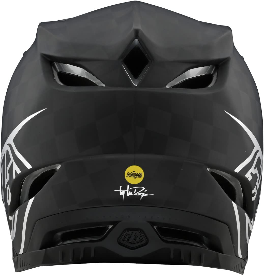 Troy Lee Designs D4 Carbon Full Face Mountain Bike Helmet for Max Ventilation Lightweight MIPS EPP EPS Racing Downhill DH BMX MTB - Adult Men Women - Black/Silver, Medium