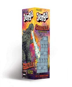 jenga: godzilla extreme edition | based on classic monster movie franchise godzilla | collectible jenga game | unique gameplay featuring movable godzilla piece